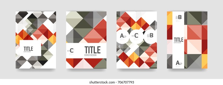Set of vector brochure cover templates