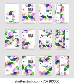 Set of vector brochure cover templates