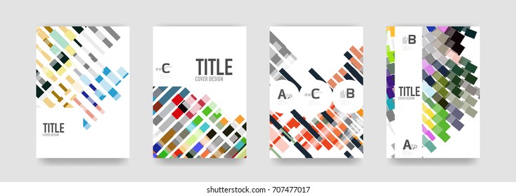 Set of vector brochure cover templates