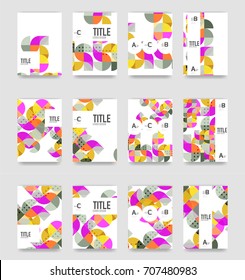 Set of vector brochure cover templates