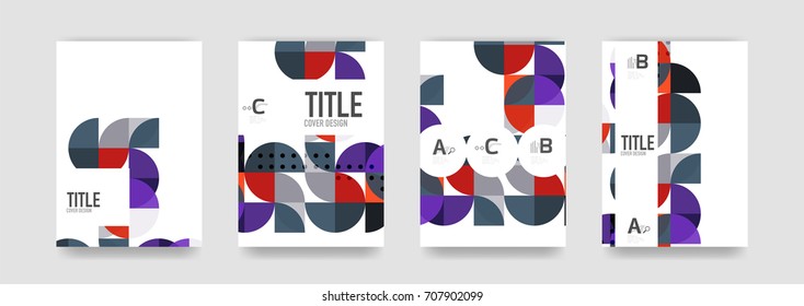 Set of vector brochure cover templates