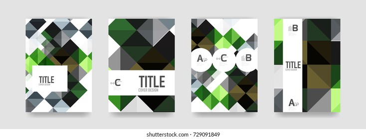Set of vector brochure cover templates