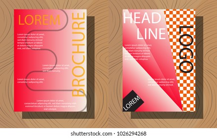 Set of vector Brochure Flyer design Layout template, size A4, Front page and back page, infographics. Easy to use and edit.