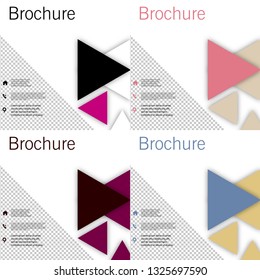 Set of Vector brochure template design with arrows.