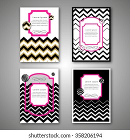 Set of vector brochure templates in abstract style. Vector Brochure Flyer design Layout template.
