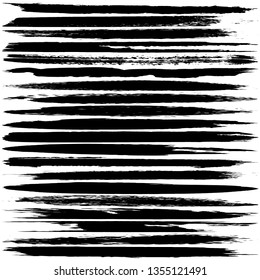 Set of vector brush strokes