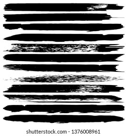 Set of vector brush strokes