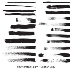 Set of vector brush strokes