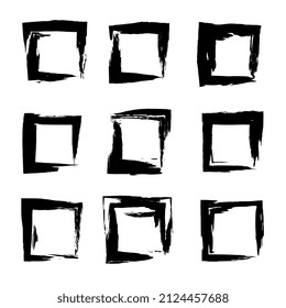 Set of vector brush strokes  