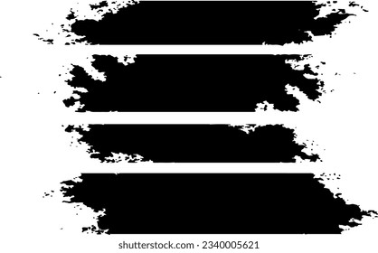 Set of vector brush strokes
