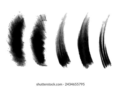 Set of vector brush strokes
