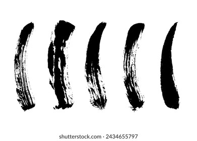 Set of vector brush strokes