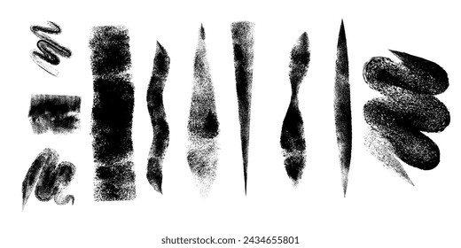 Set of vector brush strokes