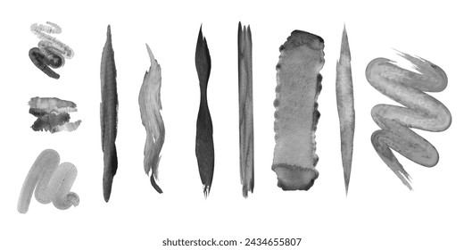 Set of vector brush strokes