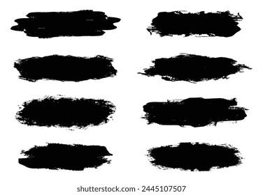 Set of vector brush strokes