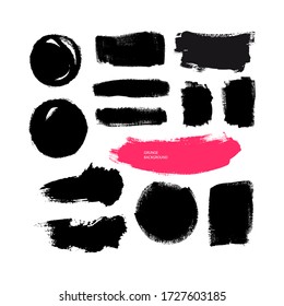 Set of vector brush strokes collection. Hand-drawn illustration