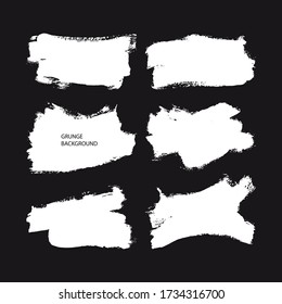 Set of vector brush strokes collection. Hand-drawn illustration