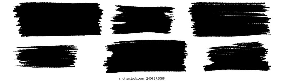 Set of vector brush strokes. Collection of vector brush hand drawn graphic element. grunge background.	

