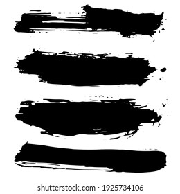 	
Set of vector brush strokes. Dirty ink texture splatters. Grunge rectangle text boxes	

