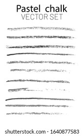 Set of vector brush strokes with a pencil and marker