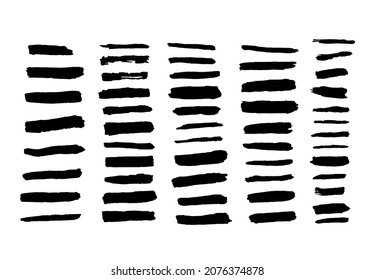 Set of vector brush strokes. Watercolor vector brush set. 