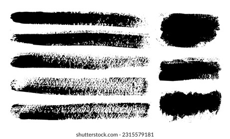 Set of vector brushes. Text frames and grunge patches. Highly detailed abstract vector backgrounds.