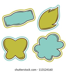 Set of vector bubbles, stickers, labels, tags.