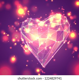 set of vector bulk hearts for holiday