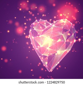 set of vector bulk hearts for holiday