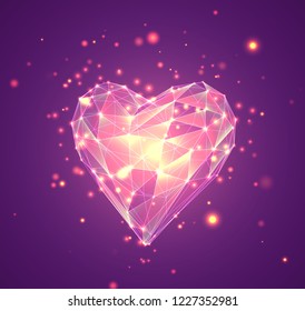 set of vector bulk hearts for holiday