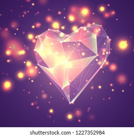 set of vector bulk hearts for holiday