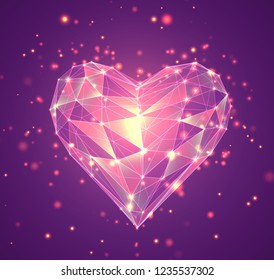 set of vector bulk hearts for holiday