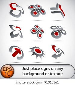 Set of vector business  abstract signs.