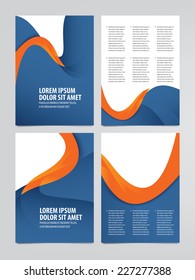 conjunto de folletos de negocios vectoriales, plantillas de volante