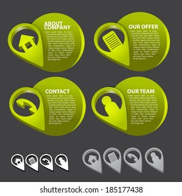 Set of vector business bubbles background with place for text. Can be used for brochure, poster, flyer or web.