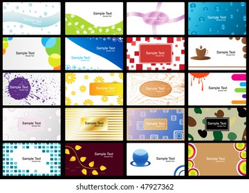 set of vector business card