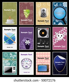 set of vector business card