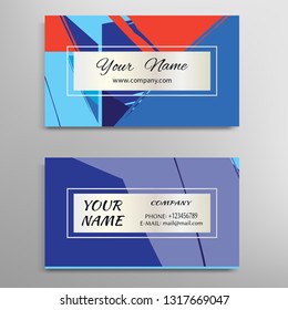 Set of vector business card templates with brush stroke background. Abstract universal grunge art texture, contemporary modern design. Creative minimalistic painting. Wallpaper with space for the text