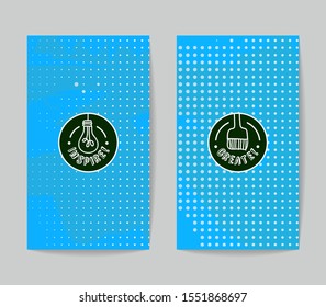 Set of vector business card templates with brush stroke background.
