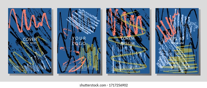 Set of vector business card templates with brush stroke background. Rough brush strokes. Stamp for Calligraphy. Typographic template.