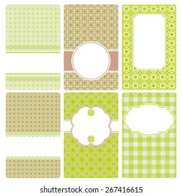 Set of vector business card templates. Perfect for invitations and greeting cards for any holiday - Mother's Day, Valentine's Day, wedding, birthday, birth of a child.