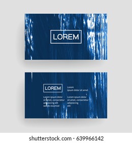 Set of vector business card templates with brush stroke background.