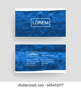 Set of vector business card templates with brush stroke background.