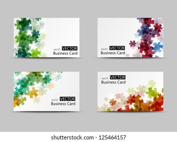 Set of vector business cards