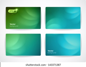Set of vector business cards (credit or discount cards).