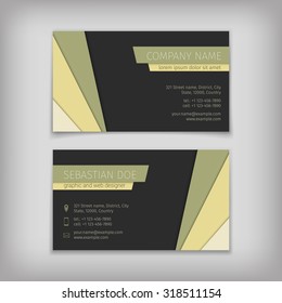 Set of vector business cards templates