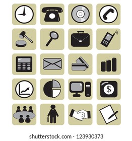 Set of vector business icons