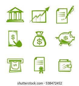 Set of vector business icons.