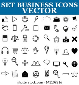 set vector of business icons for website