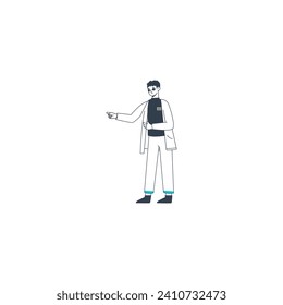 set of vector business pose elements set